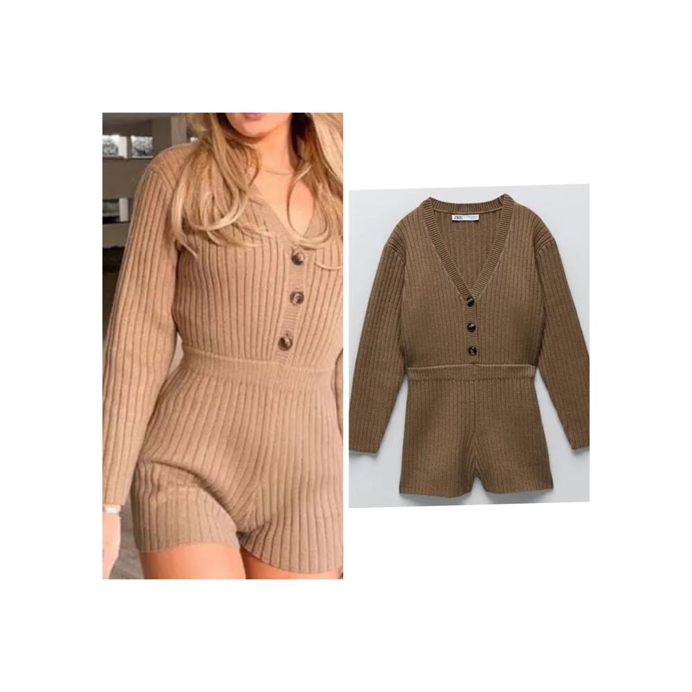 NWT Zara Cable Knit Romper Blogger's Fav Size M